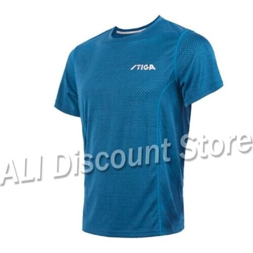 New Arrival Stiga Table Tennis Clothes Sportswear Quick Dry Short Sleeved Men Ping Pong Shirt Badminton Sport Jerseys