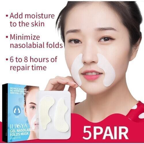 ILISYA Nasolabial Folds Patch Anti-Wrinkle Stickers Wrinkle Removal Face Care Prevent Face Wrinkle Anti-Aging Mask
