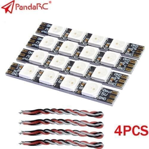 4pcs PandaRC LED0539 Crossing Machine Lights RGB Programmable Highlight Band / F3 / F4 Flight Control Available