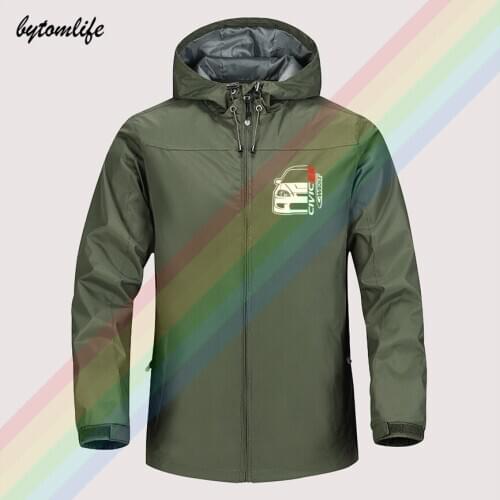 2021 Honda Civic EK West Front Outdoor Mountaineering Windproof Jacket Hooded Comfortable Men Fashion High Quality Asian Size