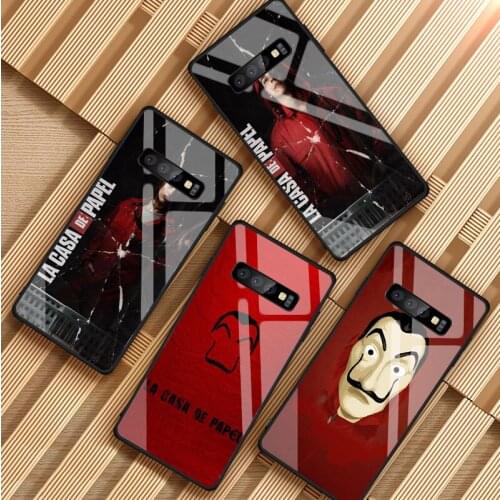 La Casa de papel Tempered Glass Phone Case For Samsung Galaxy S8 S9 S10 S20 PLUS J6 J8 2018 NOTE 8 9 10 Cover Shell