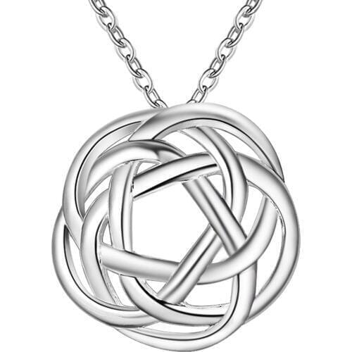 Lucky Charm Silver Color Pendants For Women Fashion Jewelry Necklace Lady Accessories Fashion Jewelry Pendant Clew AN697