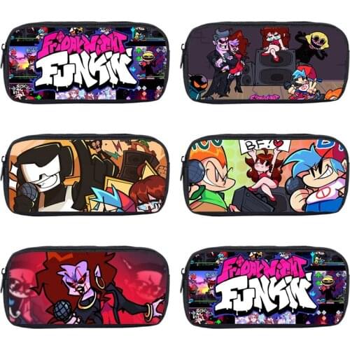 Fashion Game 3D Friday Night Funkin Makeup Box Bags Anime Pencil Case School Supplies Stationery Storage Pouch Cosmetic Cases