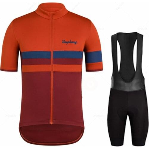 2021 Men Cycling Jersey Set Raphaing Short Sleeves Clothing Suit Quick-drying Summer Outdoor Sportswear Maillot Ciclismo Hombre