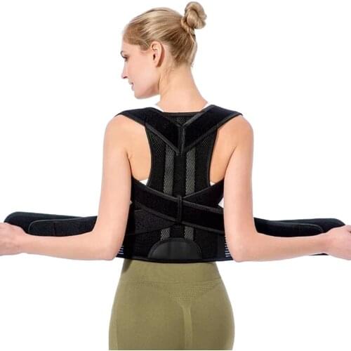 Newest Design Medical Therapy Support Shoulder Back Brace Lumbar Posture Correction Spine Postural Corrector Belt Health Care