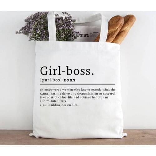 Definition Print Art Canvas Tote Bag Inspirational Quotes Print Bag Gifts for Her Print Teacher Student Book Bags Reusable