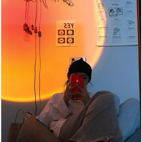 Modern Sunset Led Floor Lamp Sunsets Projection Living Room Stand Light Bedroom Atmosphere Lamps Colorful Club Standing Lighting