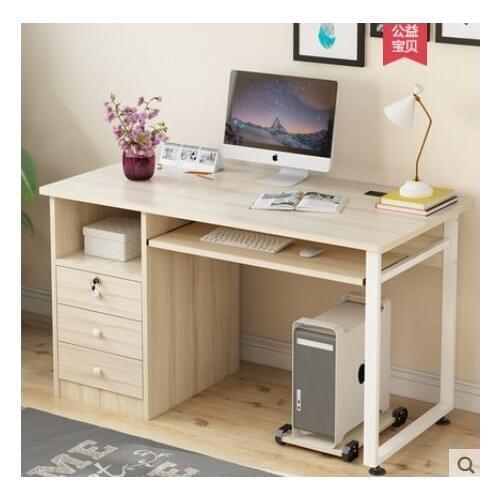 Computer small desk desk desk simple desk home desk student study desk with lock drawer bedroom writing desk