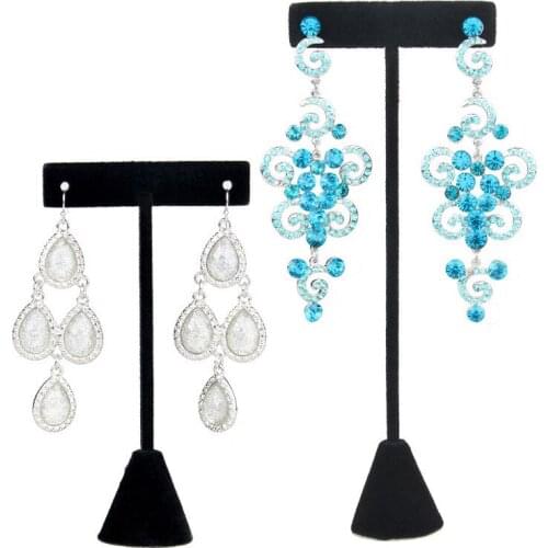 Velvet Jewelry Earring Display Ear Stud Holder Stand Hanger Show Rack Earring Holder Jewelry Display For Window Display