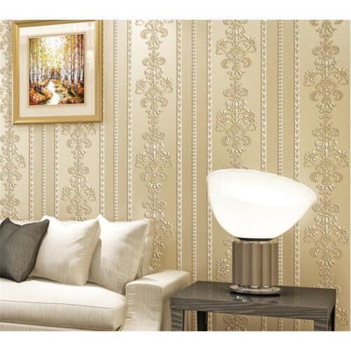 Wellyu Simple European Stereo Striped Embossed 3D Wallpaper Stylish Luxury Bedroom Living Room Background Wallpaper