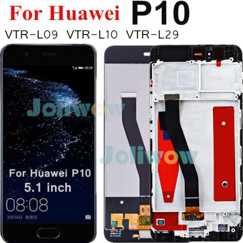For Huawei P10 LCD Display Touch Screen Digitizer Assembly VTR-L09/L29/AL00/TL00 For Huawei P10 LCD With Frame Replace