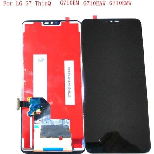 6.1" For LG G7 ThinQ G710EM G710EMW G710EAW G710 lcd screen digitizer touch glass frame full set