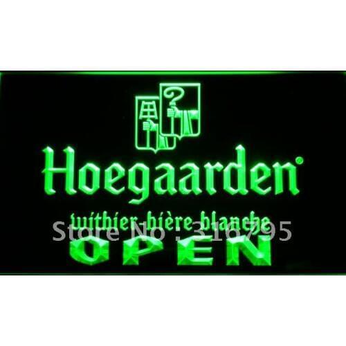 087 Hoegaarden Beer OPEN Bar LED Neon Light Signs with On/Off Switch 20+ Colors 5 Sizes to choose