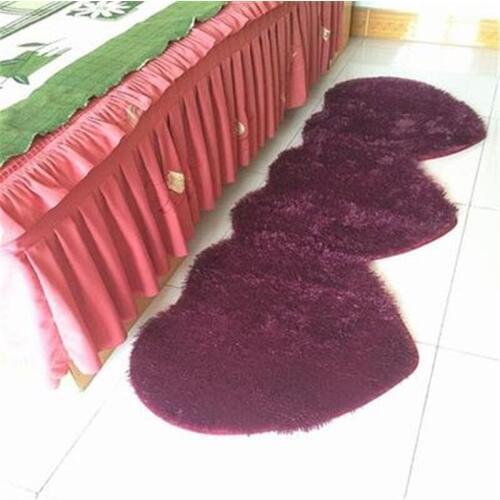 1Pcs Fashion Superfine silk wool Cute Heart to heart shape Non-slip carpet living room/bedroom/kitchen/window/bed side door mat