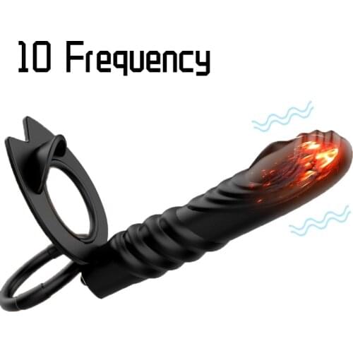 10 Frequency Double Penetration Anal Plug Dildo Butt Plug Vibrator For Men Strap On Penis Vagina Plug Adult Sex Toys For Couples