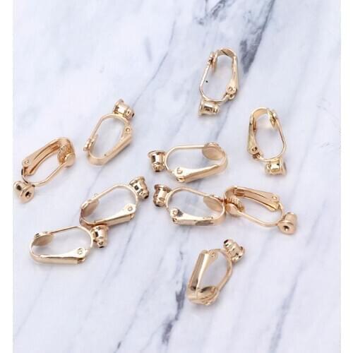 10 Pieces Clip-on Earrings Converters with Post Non-Pierced Ears Jewelry Making