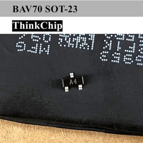 100 pcs) BAV70 SOT-23 SMD Fast Switching Diodes (Marking A4)