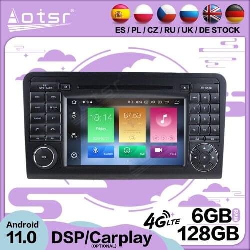 128G Carplay Android 11 For Benz ML W164 GL X164 2005-2012 Car Multimedia GPS Video Player Radio Receiver Audio Stereo Head Unit
