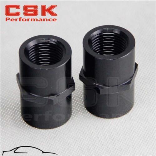 2PCS ALUMINUM FEMALE 1/2" NPT PIPE PIPING COUPLER ANODIZED FITTING ADAPTER