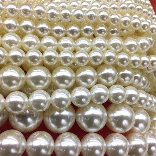 3-30mm ABS Imitation Acrylic Pearl Beads Lucite Round Shape Plastic Environmental jewelry Necklace Bracelet Beading Material