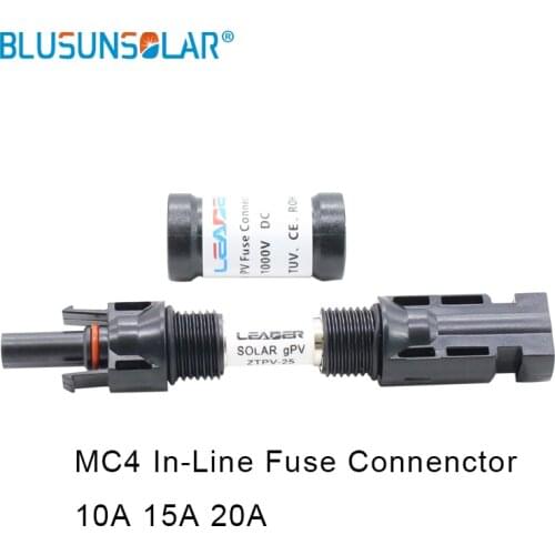 5PCS SOLAR Fuse Connector Inline Fuse Connector 3A 10A 15A 20A mp 1000 V DC Male to Female PV Solar Fuse Holder