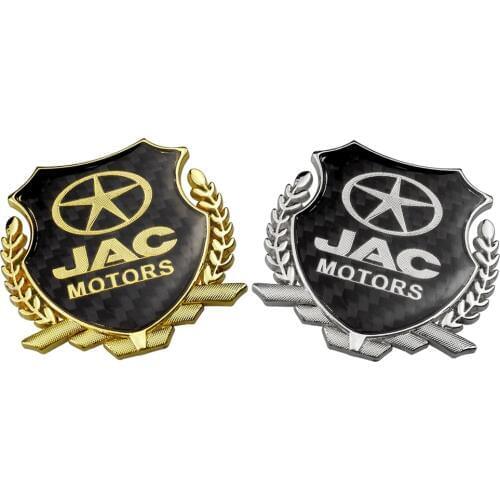 Auto Decoration Carbon Fiber Sticker for JAC A30 A60 J2 J5 S2 S2mini S3 S5 S7 R3 M3 M4 IEV T6 V6 Metal Badge Decal Car Styling