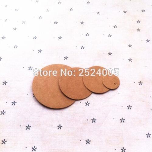 Free shipping in stock 2cm round shape blank tag 350gsm craft paper/paper card hang label