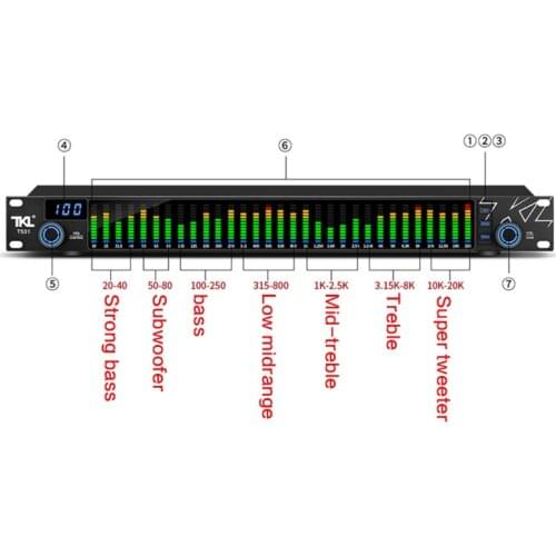 31 Bands Equaliser Digital Equalizador De Audio Equalizers Profesional Sound System Stage & Karaoke Equipment with Squelch