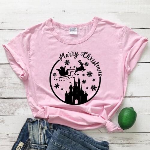 Merry Christmas Santa Harajuku Cotton T-Shirt Funny Tumblr Christmas Winter Holiday Aesthetic Grunge Tops Vintage Camisetas Tees