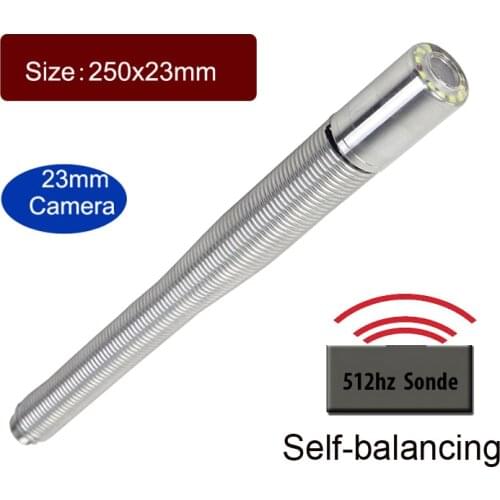 Long Spring Camera 23mm Auto Self Leveling And with 512Hz Transmitter Drain Pipe Sewer Inspection Replacement Wopos Machine