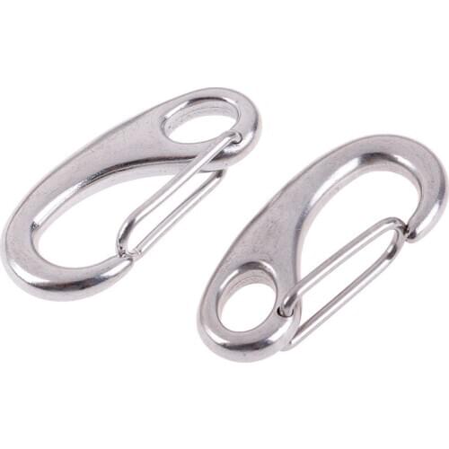2PCS Hot New 304 Boat Marine Stainless Steel Egg Shape Spring Snap Hook Quick Link Dropshipping