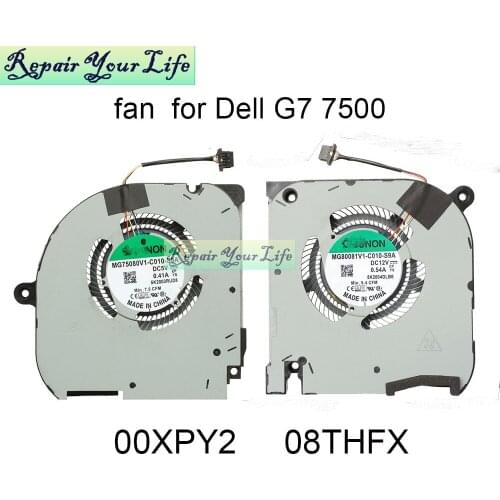Computer Cooling Fans CPU GPU Cooler for DELL G7 15 7500 2020 08THFX 00XPY2 MG80081V1 MG75080V1 C010 graphics card 5V 12 v fan