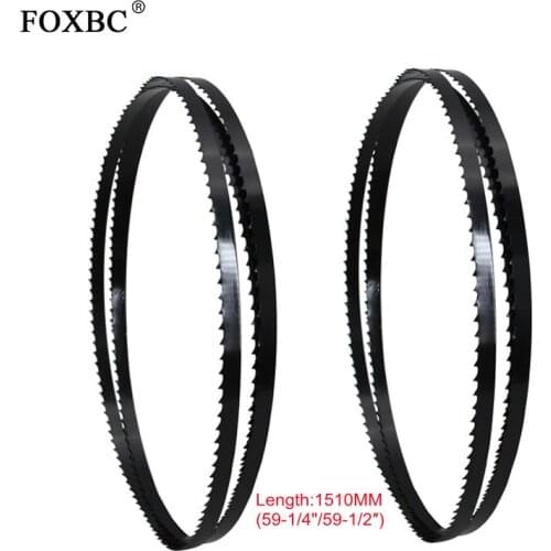 FOXBC 2PCS 1510mm Bandsaw Blades for Dewalt DW100 59-1/4" 59-1/2" 4 6 14TPI 6.5 9.5 13mm Width Carbon Band Saw Woodworking Tools