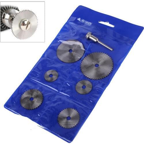 LETAOSK 7pcs HSS Circular Saw Blades Cutting Discs Mandrel Tool Set Rotary Cutoff Cutter