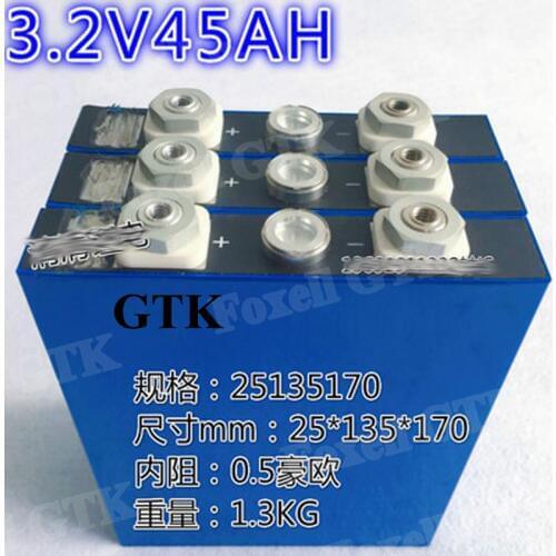 8pcs Lifepo4 3.2v 45Ah lithium battery 5C high discharge rate for DIY 24V bike tricycle Forklift mower Inverter lamp speaker EV