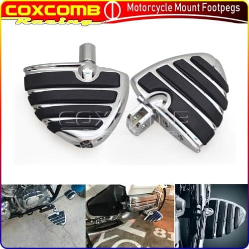 Motorcycle Chrome Highway Wing Front Foot Rests Footpegs For Suzuki Boulevard M50 M90 M109R Honda Gold Wing GL1800 2001-2013