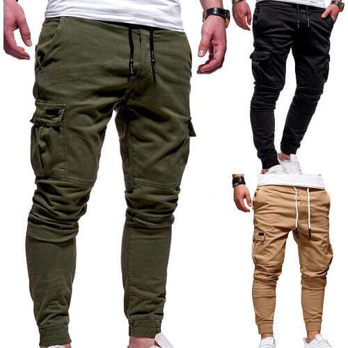 Men Pants Hip Joggers Fashionable Overalls Trousers Casual Pockets Camouflage Men Sweatpants Elastic waist