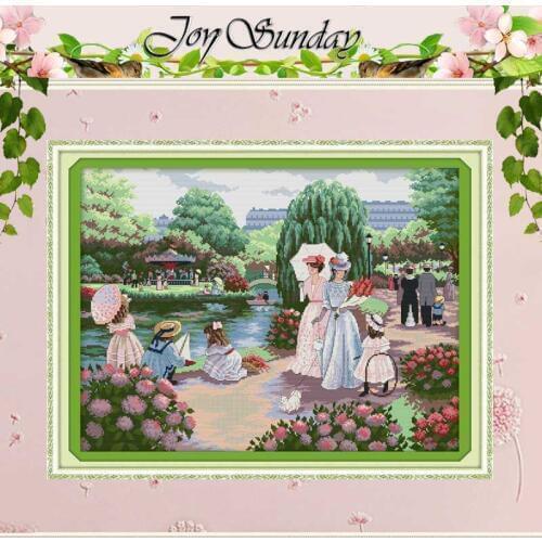 Free Ship Outing Counted Cross Stitch 11 14CT Cross Stitch Sets landscape Cross Stitch Kits for Embroidery Home Decor Needlework