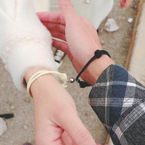 Magnetic Couple Bracelets Set for Women Men Vows of Eternal Attractive Handmade Bracelet Lovers Charm Paired Jewelry Wholesale