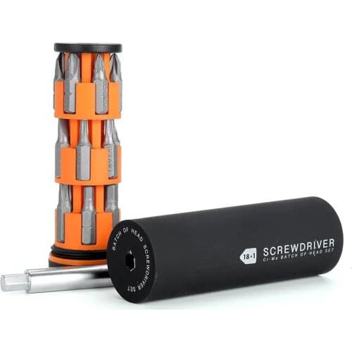 JIUXUN 18 In 1 Screwdriver Set Black Suit 18 Fine Batches Wheel Storage Design A Top Screwdriver Multi-purpose Screwdriver