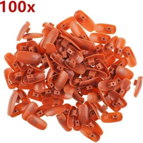 100 pcs False Fingernail Nail Art Tips Practice Hand Supporting Tool for Manicure Skill Beginner Training