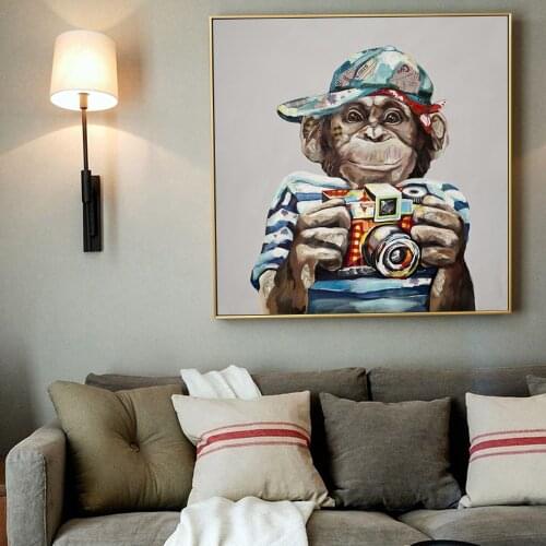 Monkey Wall Art Posters And Prints Abstract Animals Canvas Art Paintings Home Decor Modern Picture For Living Room Cuadros Decor