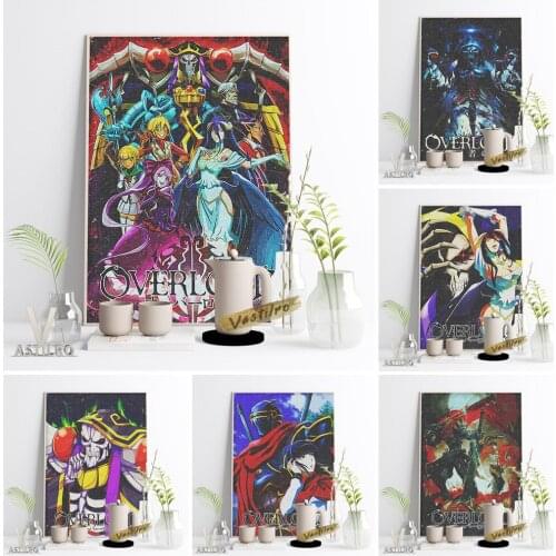 Overlord Hot Japanese Anime Wall Art Prints Poster Manga Character Canvas Painting Fans Collection Gift Otaku Bedroom Home Decor