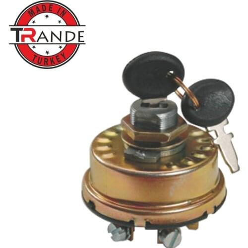 Headlight Switch With 2 Keys M22X1 6-8 Wiring Points For Car, Tractor, Universal Vehicles, Made In Turkey
