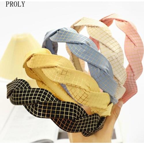 PROLY New Fashion Womens Hairband Multi-layer Cross Knotting Turban Fresh Color Headwear Girls Hair Accessories