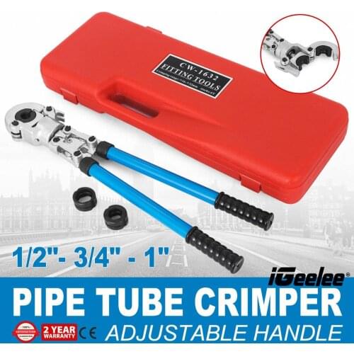 IGeelee Copper Pipe Press & Pex Crimp Tool - Elkhart Conex Viega Propress Nibco Propres with 16, 20, 25, 32mm Copper Die