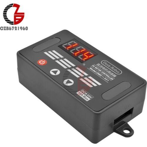 Voltage Regulator DC Motor Speed Controller DC 8-55V 10A Smooth Soft Start Brushless Motor Speed Control Switch Power Regulator