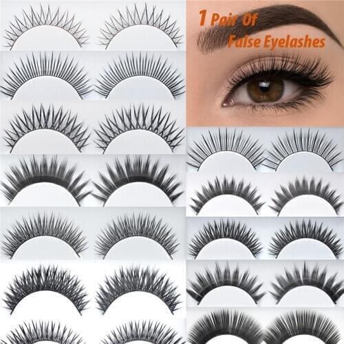 1 Pairs Natural Long Lasting Waterproof False Eyelashes Makeup Mink Lashes Extension Eyelash Mink Eyelashes for Beauty Makeup