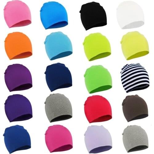 2020 Spring Autumn New Baby Hat Boy Girl Kids Toddler Infant Brand Candy Color Caps Warm Cotton Cute Beanies Hats Newborn Props