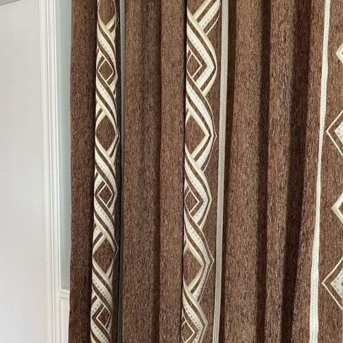 New Chinese Chenille Curtains Blackout Thickening Nordic Modern Minimalist Curtains for Living Room Bedroom Curtain Decoration